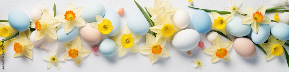 Fototapeta premium easter eggs border
