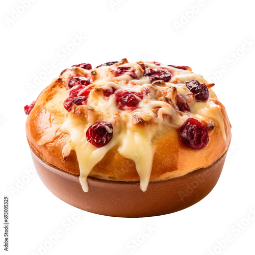 Cranberry Brie Bread Bowl on a transparent background