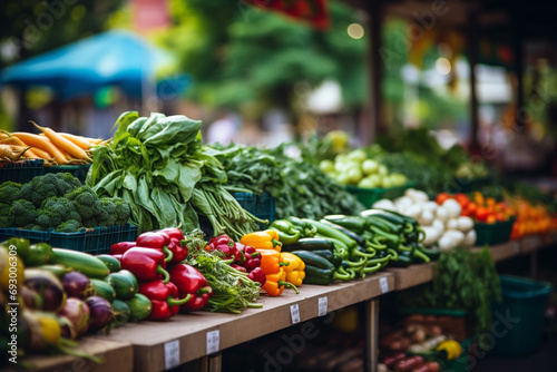 a vegetarian farmers' market, showcasing the abundance of fresh fruits, vegetables, and herbs available for those following a plant-based lifestyle.