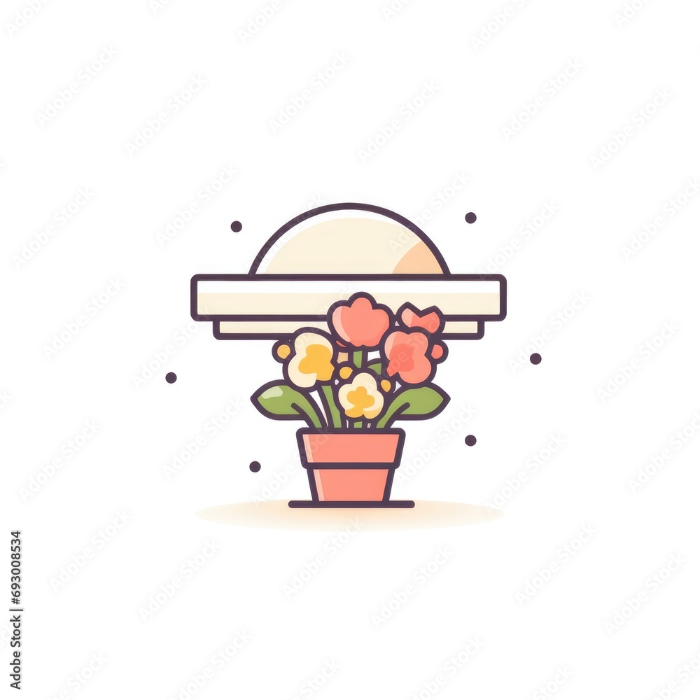 Illustration of cozy flowers shop on the street on white background. Illustration of cozy flowers shop on the street on white background.