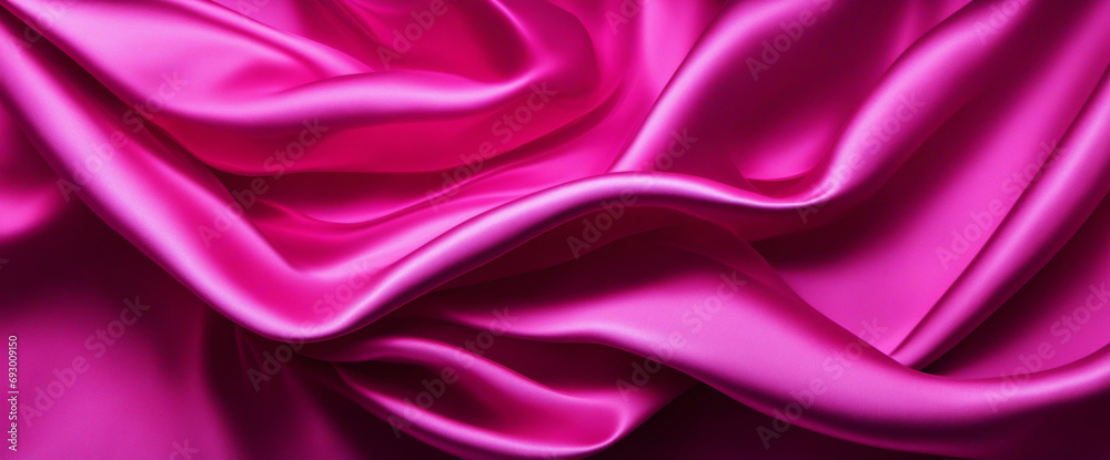 Fototapeta premium edle Seide in einem starken Pink