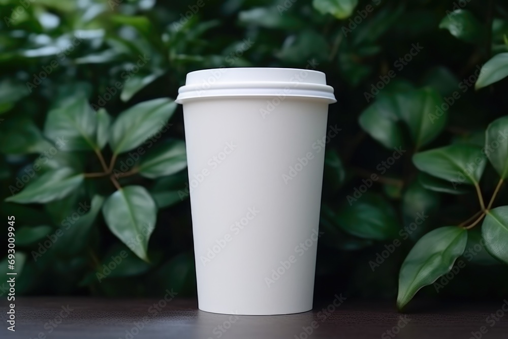 White blank paper takeaway coffee cup for mock up White blank paper takeaway coffee cup for mock up