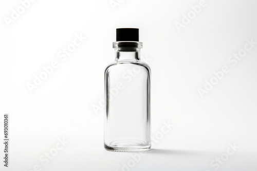 Nail Polish Bottle Standing Alone On A White Surface White Background