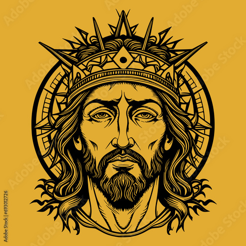 Jesus with throne of crown © CreativeDesigns