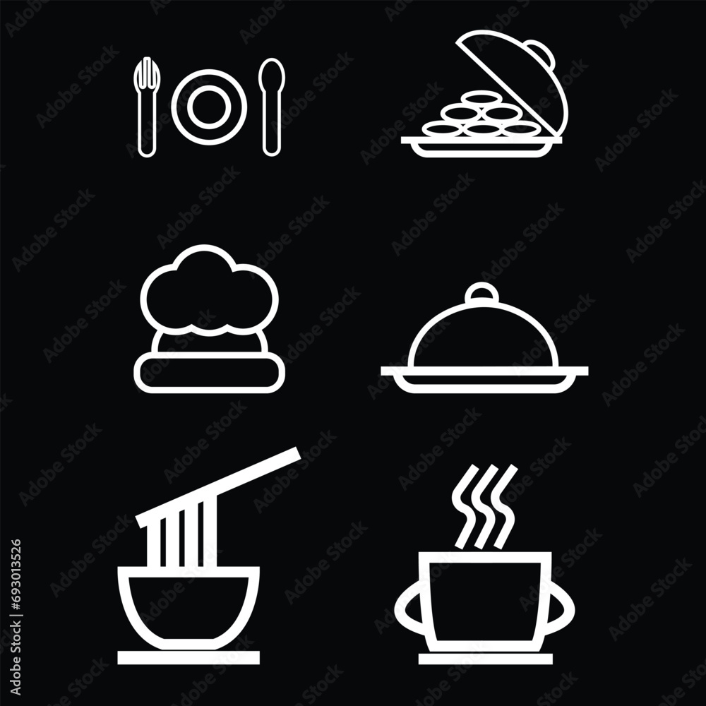 Food icon .Set of coffee icons, such as tea, drinks, cocoa, cup . Vector illustration.