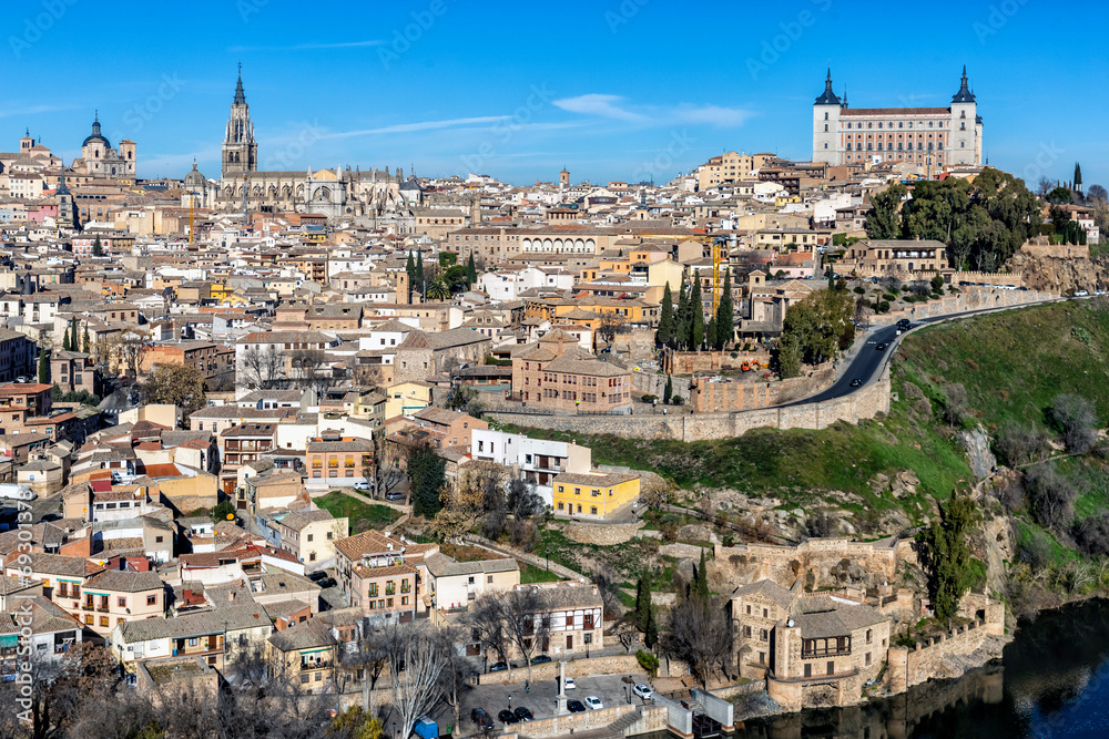 Toledo on a winter sunny day. Spain. Europe.