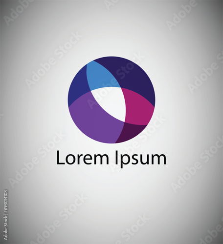 A logo with a circle and a logo in the middle