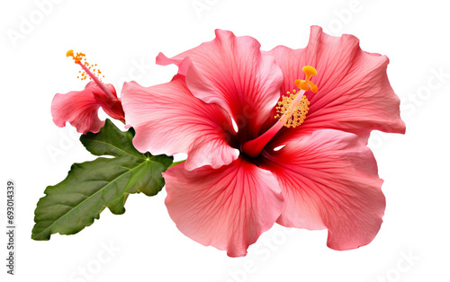 Hibiscus Blossom On Isolated Background