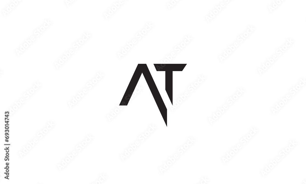 AT, TA, A , T Abstract Letters Logo Monogram AT, TA, A , T Abstract Letters Logo Monogram