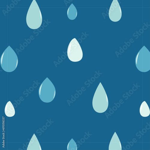 Seamless pattern with water drops