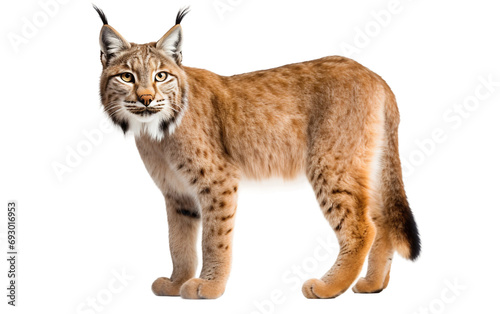 Lynx Cat On Isolated Background