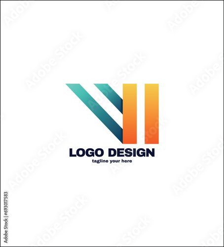  Letter Y and V and pause logo design,combo logo