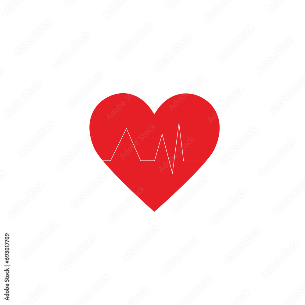 heart and heartbeat symbol