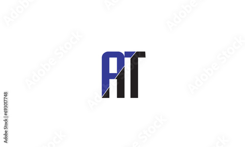 AT, TA, A , T Abstract Letters Logo Monogram	
