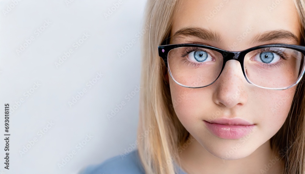 Freckles and Playfulness: A Close-up of a Young Girl's Face Freckles and Playfulness: A Close-up of a Young Girl's Face