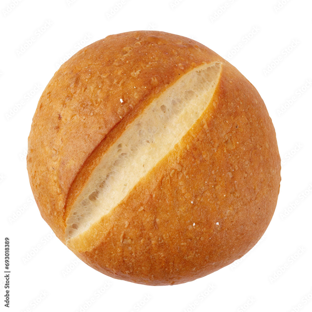Delicious bread on a white background
