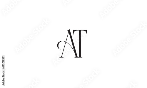 AT, TA, A , T Abstract Letters Logo Monogram	