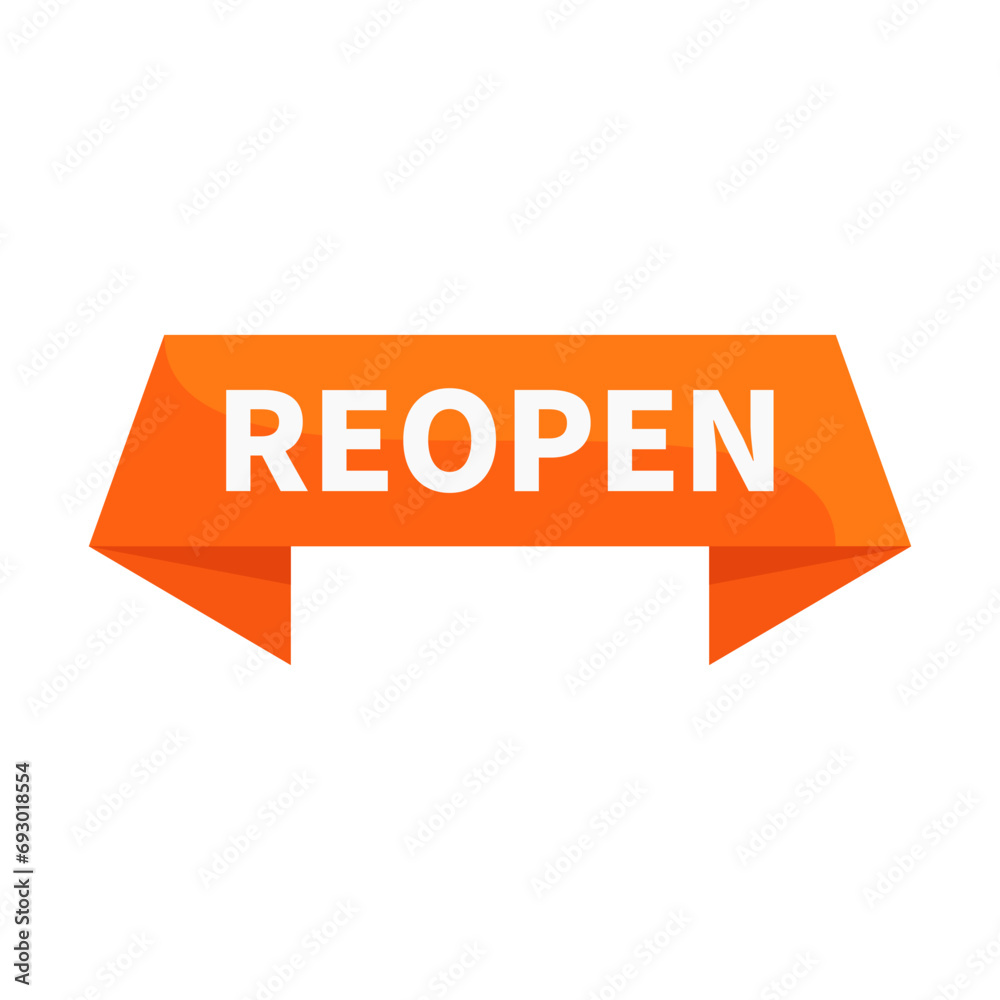 Reopen In Orange Ribbon Rectangle Shape For Advertisement Information Announcement Business Marketing Social Media
Reopen In Orange Ribbon Rectangle Shape For Advertisement Information Announcement Business Marketing Social Media