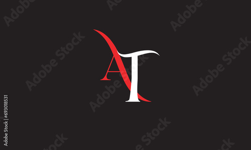 AT, TA, A , T Abstract Letters Logo Monogram	