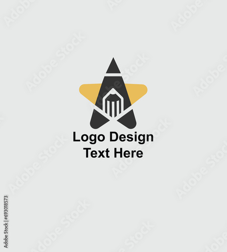 Star type logo design and illustration
