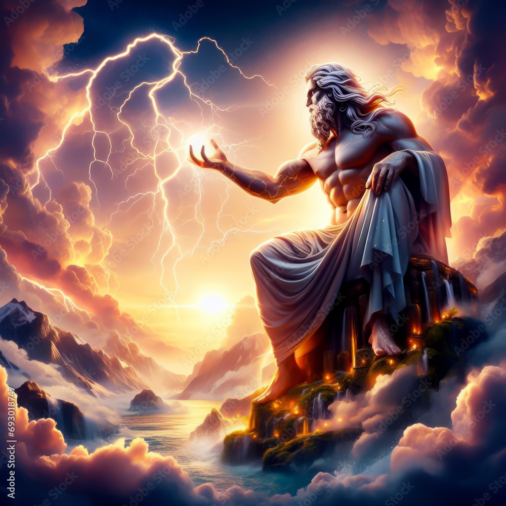 Zeus is the king of the gods in Greek mythology Zeus is the king of the gods in Greek mythology