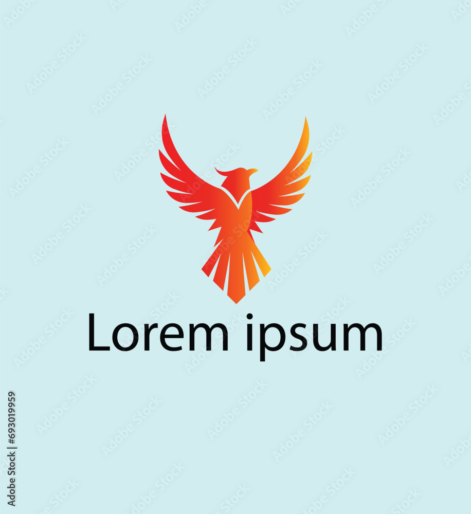Vector phoenix logo concept and illustration