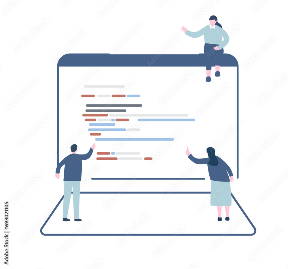 Vector illustration of programing with people
Vector illustration of programing with people