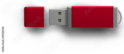 Close up view isolated usb stick on plain background suitable for your element project.