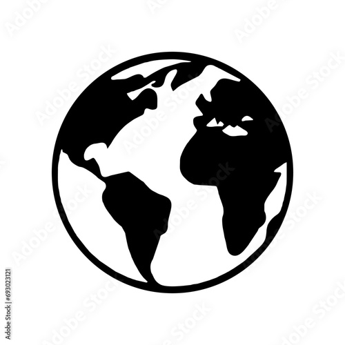 earth globe icon logo photo