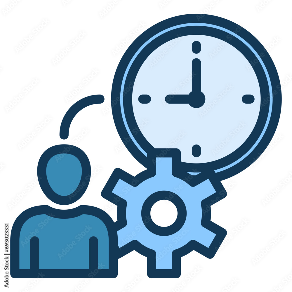 Efficiency Blue Color Icon Efficiency Blue Color Icon
