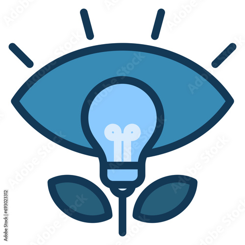 Vision Blue Color Icon	