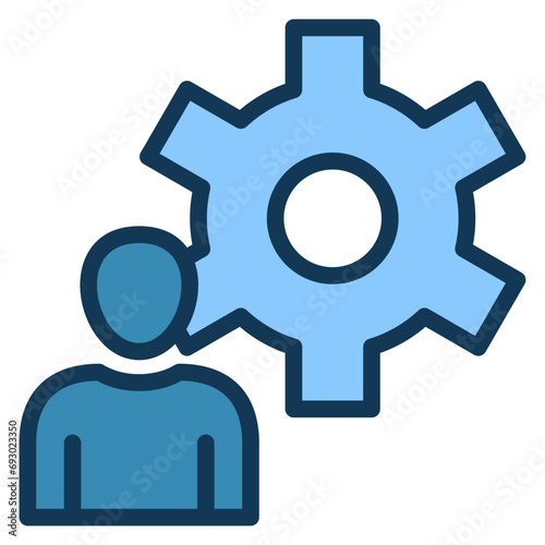 Labor Blue Color Icon	