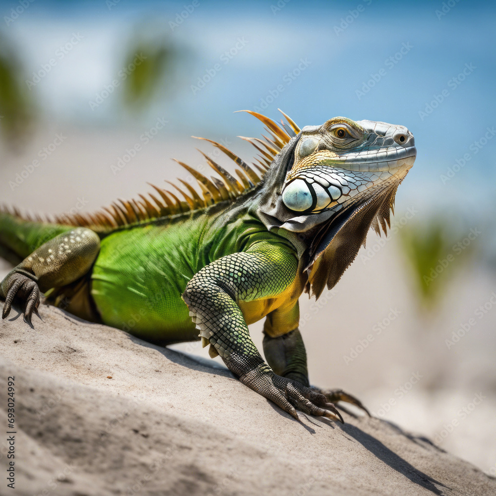 Obraz premium ジャングルのイグアナ