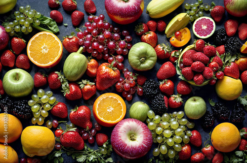 A Table Filled With a Variety of Fresh and Colorful Fruits