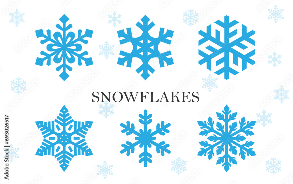 Set of Snowflakes vector Set of Snowflakes vector