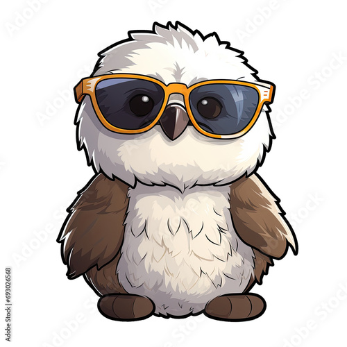Little cute eagle wearing sunglasses. © Rene Grycner
