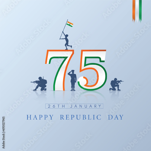 Republic day poster design | 26th January | Indian Flag happy Republic Day template, poster, promotions, Republic day post, card, banner. vector illustration design Happy republic day India
