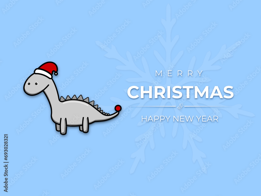 New year 2024. Year of the dragon. Minimalistic text template with the dragon. Christmas template 