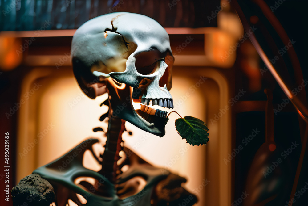 Eternal Reckoning: A Profound Exploration of Organic Resurgence Amidst Skeletal Remnants and Flourishing Fungal Ecosystems