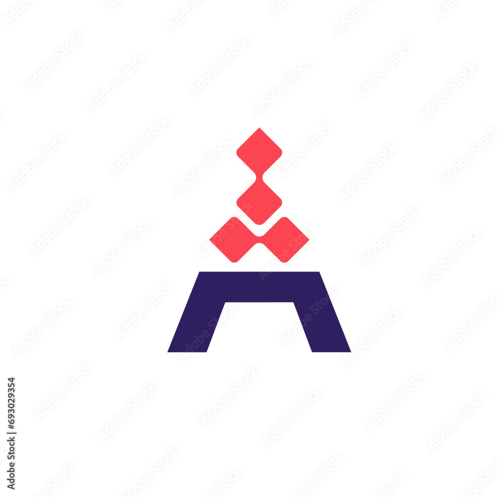 Fotografie Letter A Triangle Icon