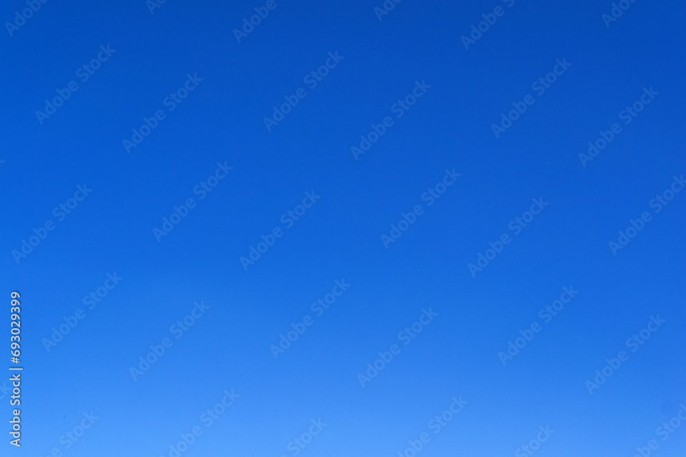 An image of a blue sky without clouds. Horizontal image.