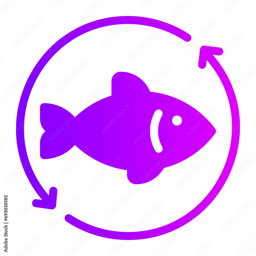 fishing gradient icon