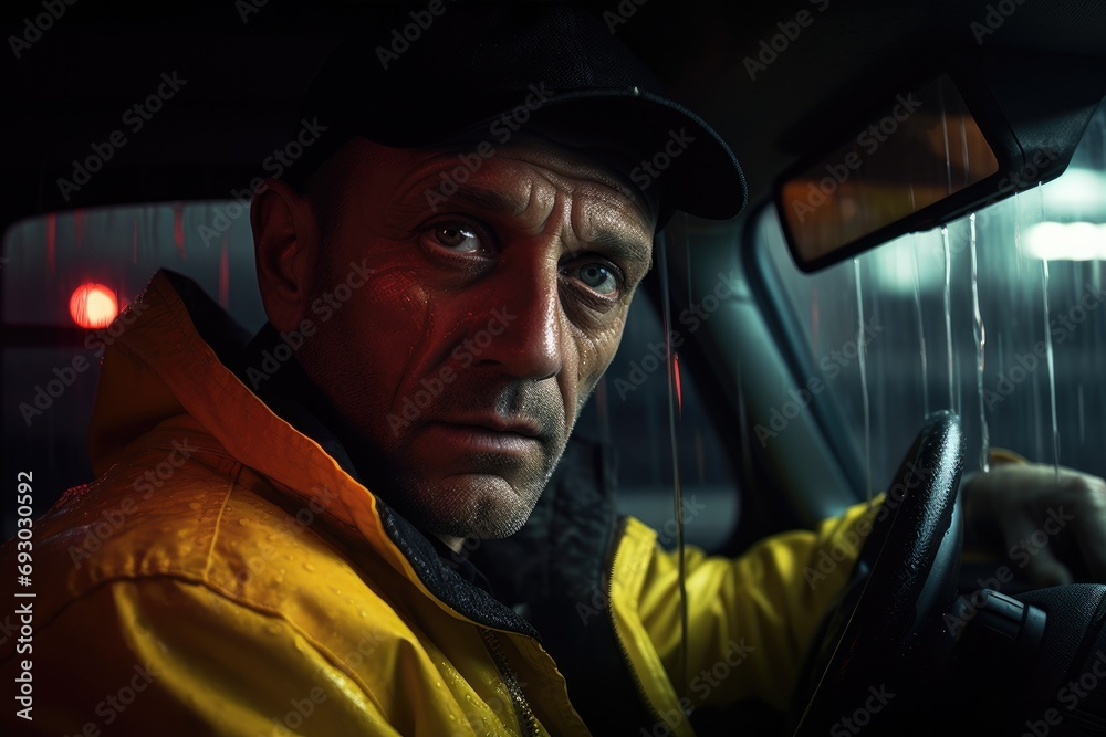 Taxi Driver Nighttime Journey in the Rain: A Behind-the-Wheel Perspective Taxi Driver Nighttime Journey in the Rain: A Behind-the-Wheel Perspective