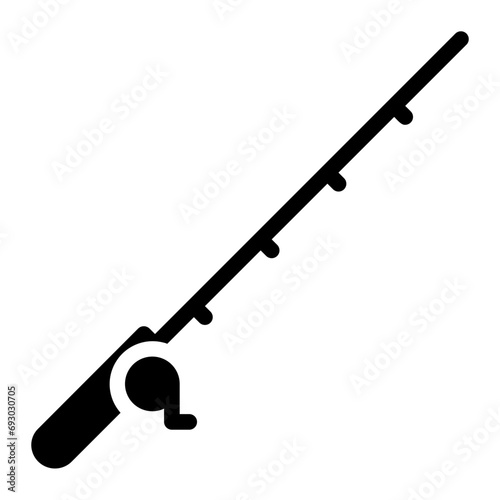 fishing rod glyph icon photo