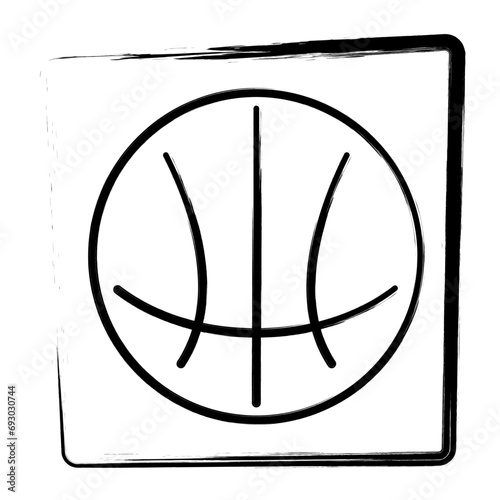 basketball strokes in the frame, vector illustrations.