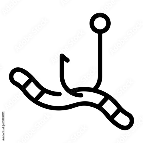earthworm line icon