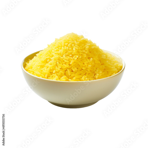 Fluffy Yellow Rice Snapshot on a transparent background