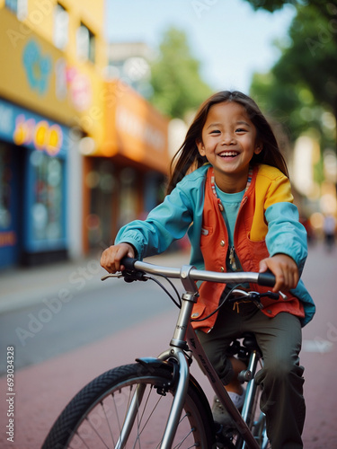 Retrato de niño nativo americano, escena contemporánea photo