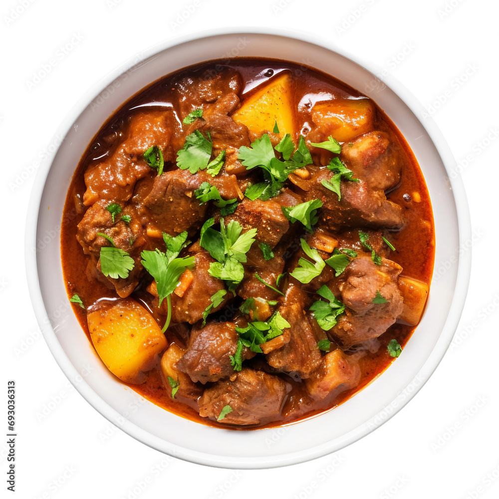 Lamb Curry Instant Pot Isolated on a transparent background