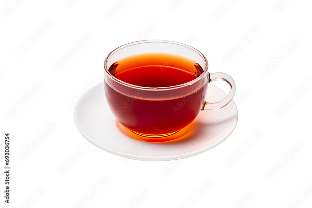 A cup of Black Tea on a white background A cup of Black Tea on a white background